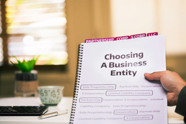 File detailing questions to ask before choosing a business entity