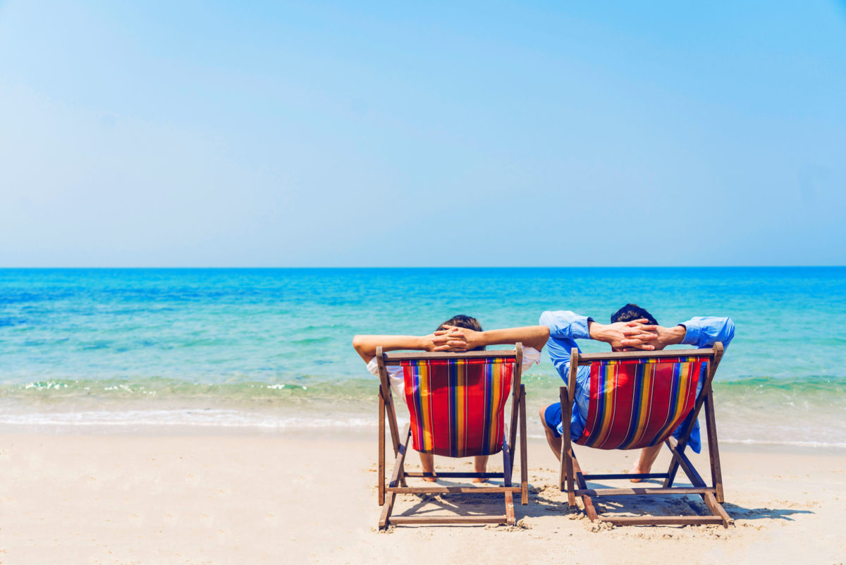 Couple enjoying summer vacation