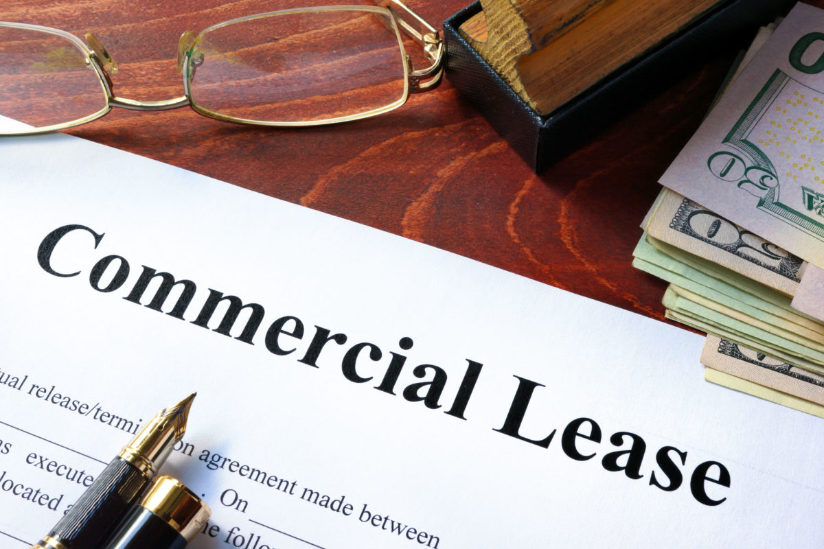 legal documents titled commercial lease