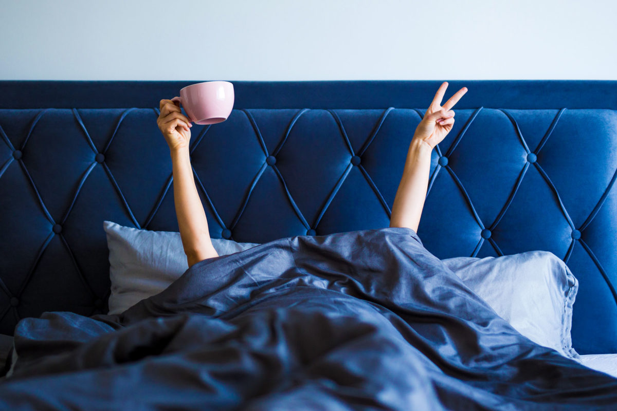 woman recharges on the weekend to get ready for work