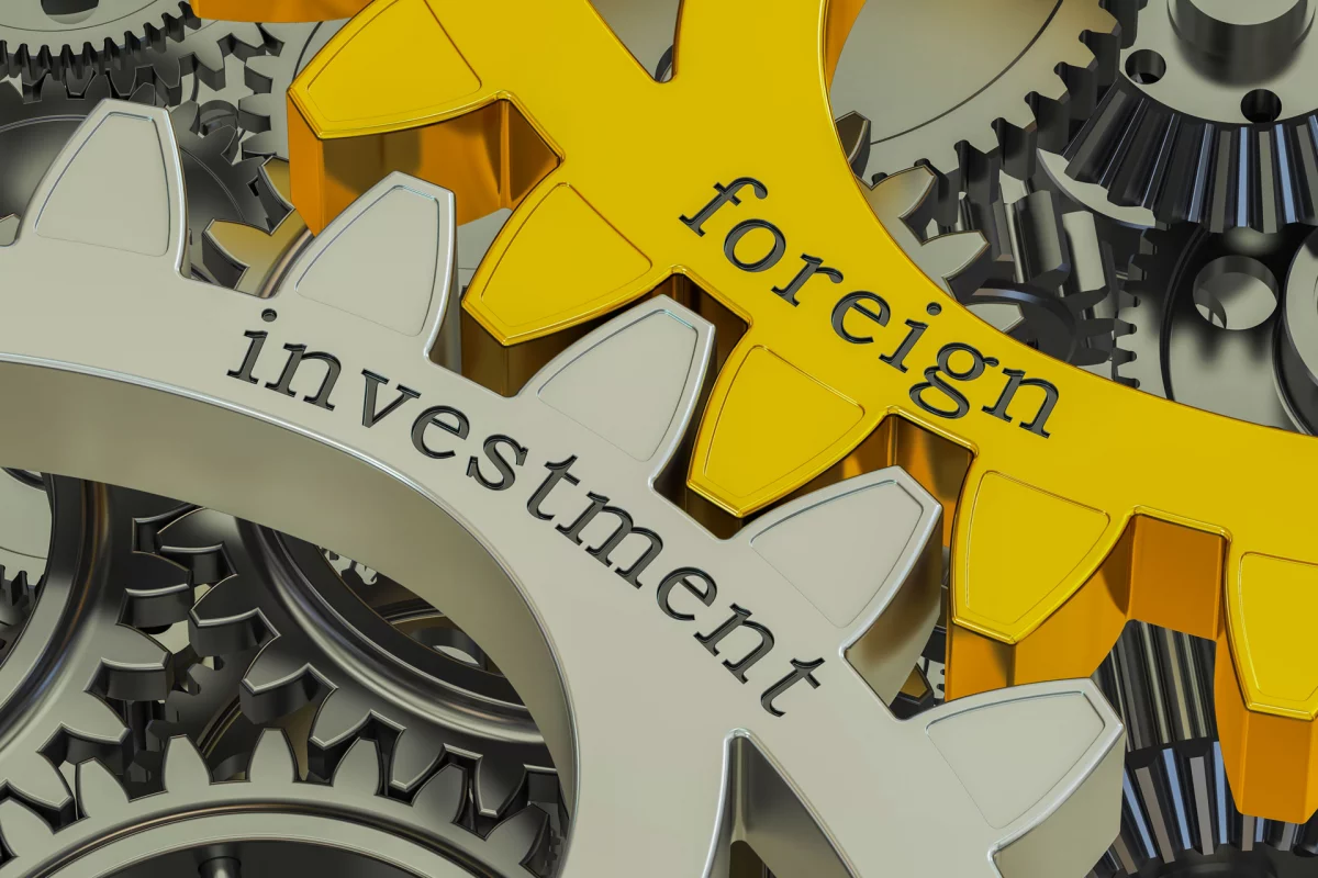 gears labeled foreign investment