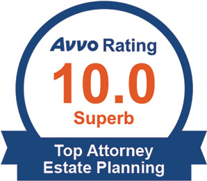 Avvo Rating 10.0 Superb top attorney of estate planning