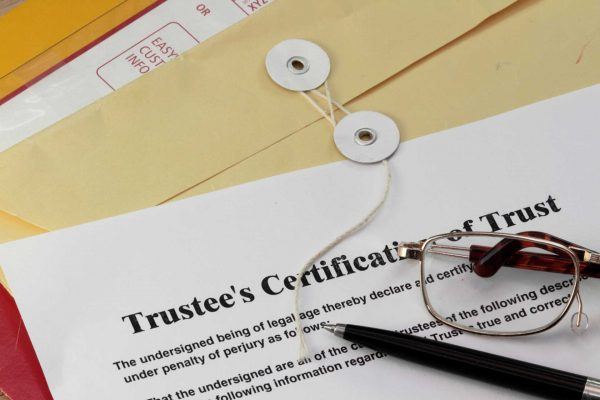 trustee certificate of trust form
